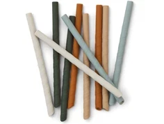 Liewood mustard multi mix sugerør Timoti silikone (10-pak)